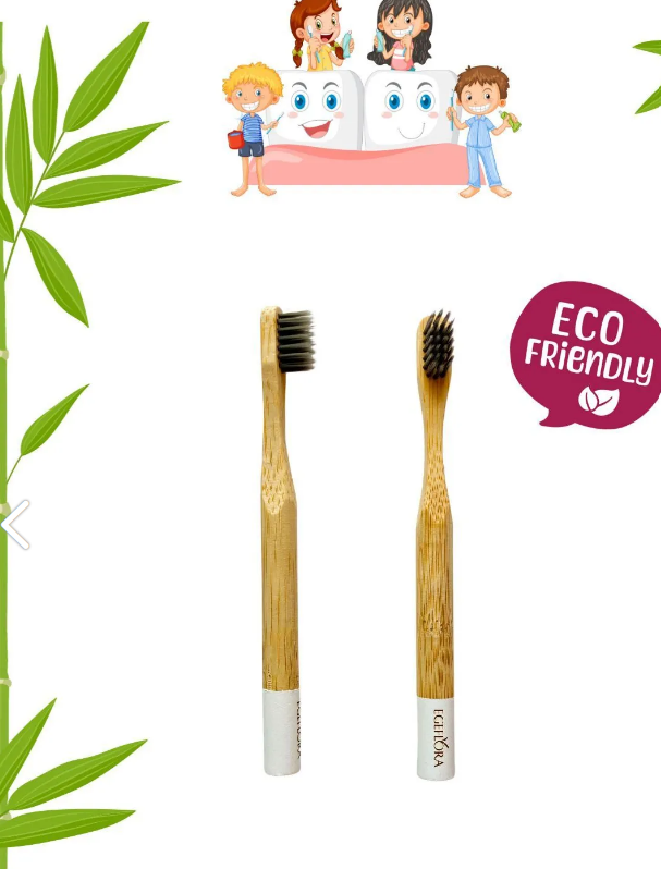 Bamboo Toothbrush Kids White