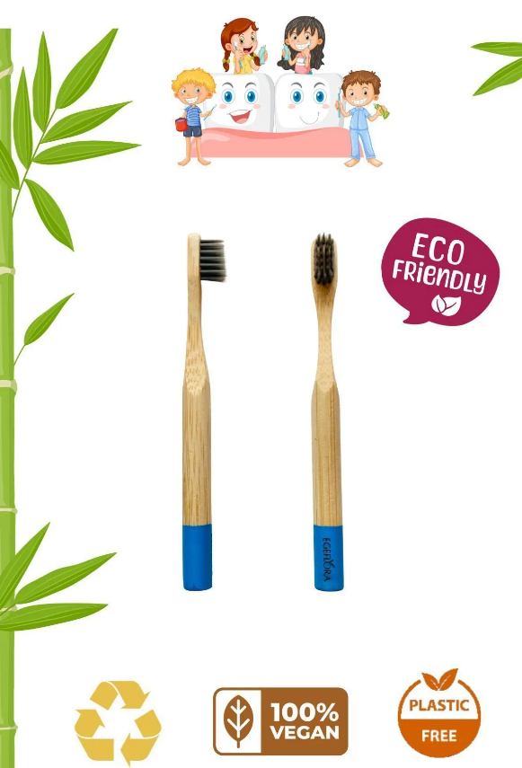 Bamboo Toothbrush Kids Blue