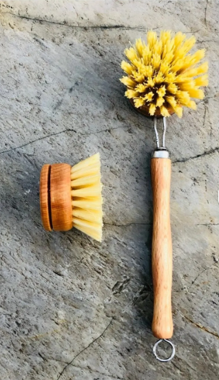 Wooden Dish Brush + 1 Spare Head