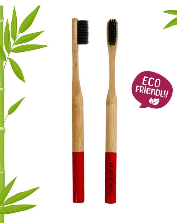 Bamboo Toothbrush Adult Red